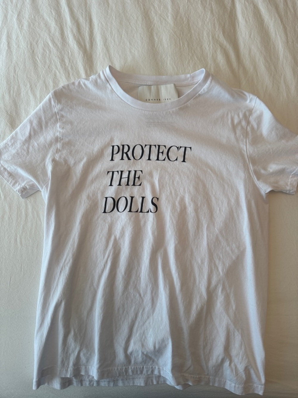 Connor Ives “Protect The Dolls” White Graphic Tee
